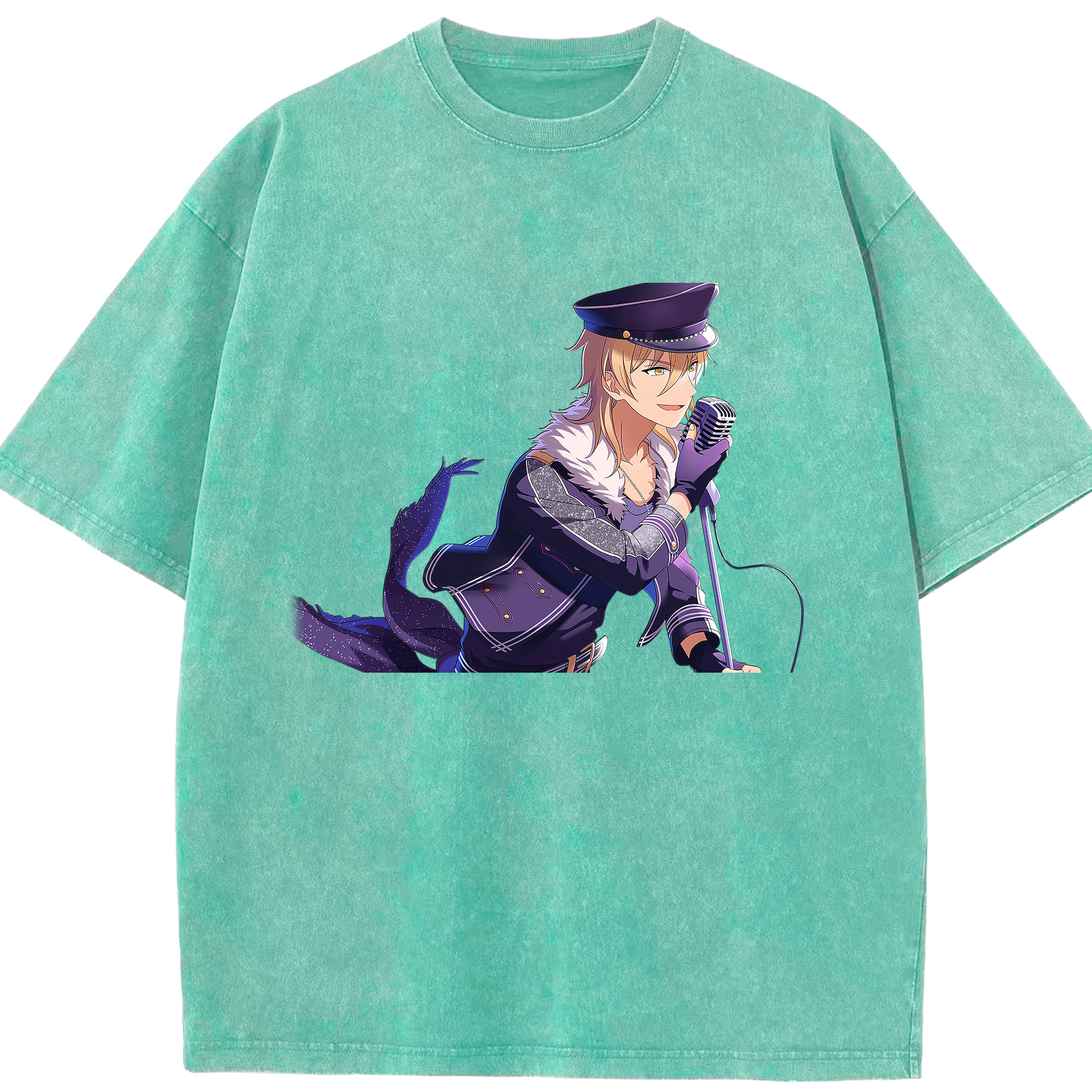 （画像用） あんさんぶるスターズ! Ensemble Stars 綿100% ヴィンテージ風 半袖Tシャツ（フロントプリント）